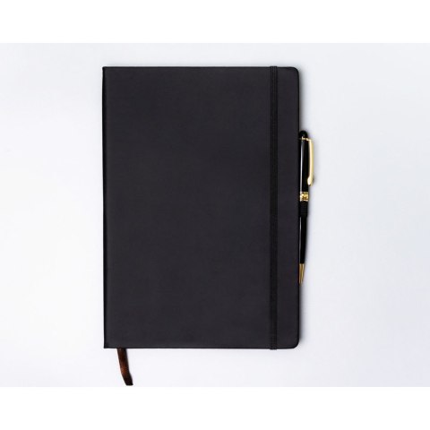 Czarny notes w twardej oprawie formacie B5 zadrukowany w linie - Peterson