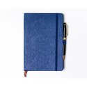 Granatowy notes w formacie A5 zadrukowany w linie - Peterson
