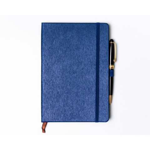 Granatowy notes w formacie A5 zadrukowany w linie - Peterson