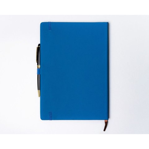 Niebieski notes w twardej oprawie formacie B5 zadrukowany w linie - Peterson