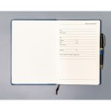 Niebieski notes w twardej oprawie formacie B5 zadrukowany w linie - Peterson