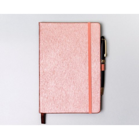 Notes w formacie A5 w różowym kolorze zadrukowany w linie - Peterson