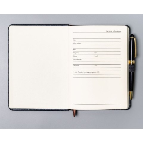 Notes w twardej oprawie w formacie B6 w szarym kolorze,zadrukowany w kropki - Peterson