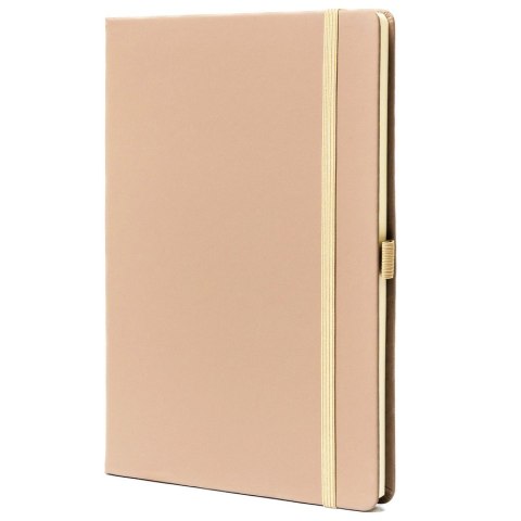 Notes w twardej oprawie w kolorze khaki i w formacie A5 zadrukowany w kropki - Peterson