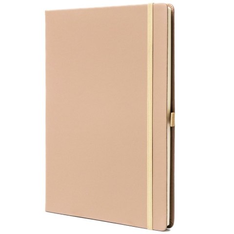 Notes w twardej oprawie w kolorze khaki zadrukowany w linie - Peterson