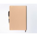 Notes w twardej oprawie w kolorze khaki zadrukowany w linie - Peterson