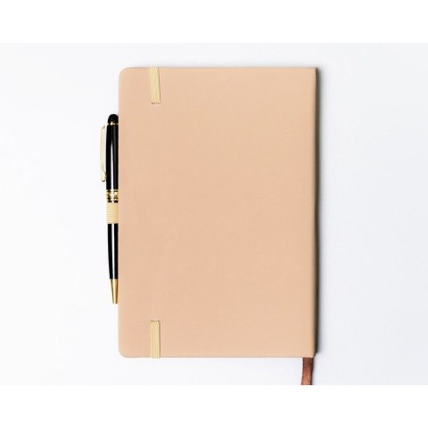 Notes w twardej oprawie w kolorze khaki, zadrukowany w linie - Peterson