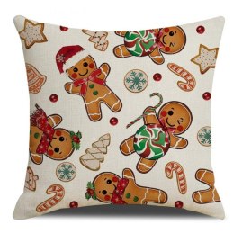 Poszewka na poduszkę 45 x 45 cm motyw świąteczny BOHO POD247