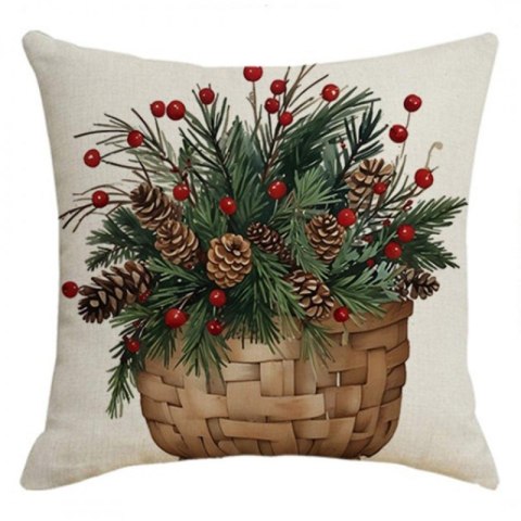 Poszewka na poduszkę 45 x 45 cm motyw świąteczny BOHO POD251