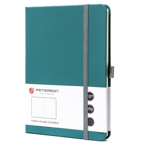 Zielony notes w formacie B6 zadrukowany w kropki - Peterson