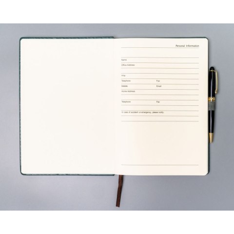 Zielony notes w twardej oprawie formacie B5 zadrukowany w linie - Peterson