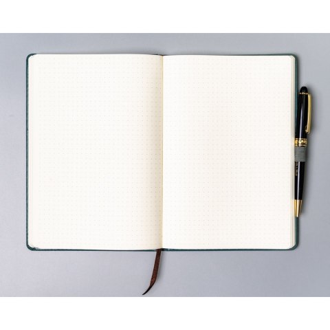 Zielony notes w twardej oprawie zadrukowany w kropki - Peterson