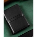 Duży, skórzany portfel męski w czarnym kolorze wyposażony w system RFID - Rovicky