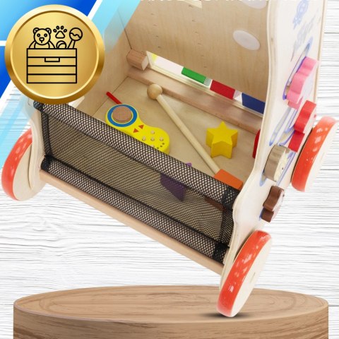 PCHACZ CHODZIK DREWNIANY Cymbałki Telefon Klocki Zegar Nauka Montessori