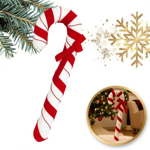 Bombka na choinkę 1 sztuka lizak czerwono-biały XXL 33cm BSN75