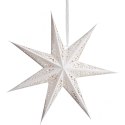 DUŻA GWIAZDA PAPIEROWA ŚWIĄTECZNA AŻUROWA biała 60 cm WITRAŻ 3D WG12