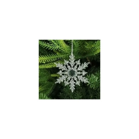 Zestaw zawieszek płatki śniegu transparentne śnieżynki 12szt. w opakowaniu BSN69