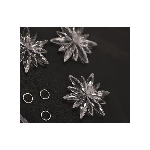 Zestaw zawieszek transparentne śnieżynki 12szt. w opakowaniu BSN70