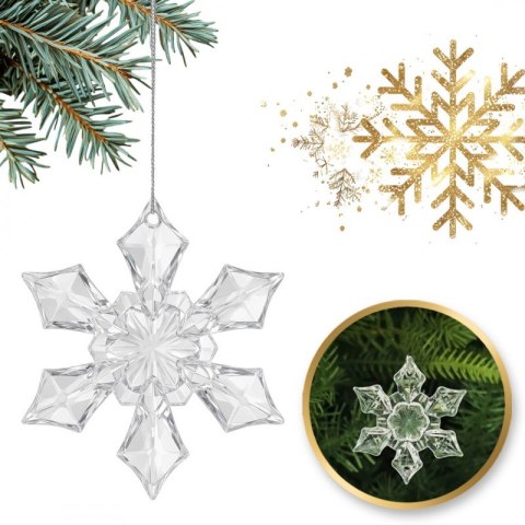 Zestaw zawieszek transparentne śnieżynki 12szt. w opakowaniu BSN71