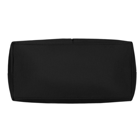 Jednokomorowa, czarna shopperka damska zamykana suwakiem - Peterson