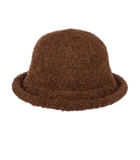 Kapelusz damski z miękkiej tkaniny teddy (Brązowy)