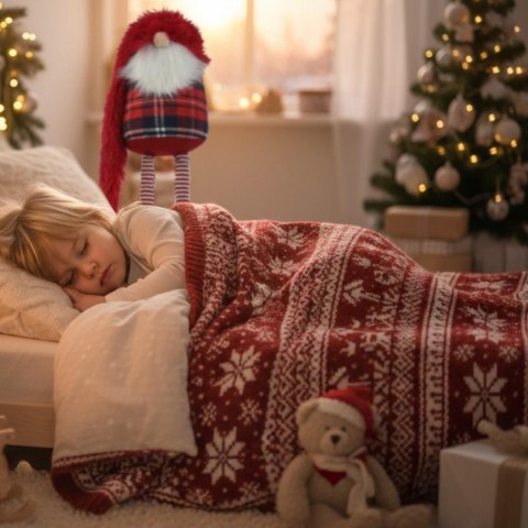 SKRZAT GNOM DEKORACYJNY NA TELESKOPACH 38-88CM CZERWONY