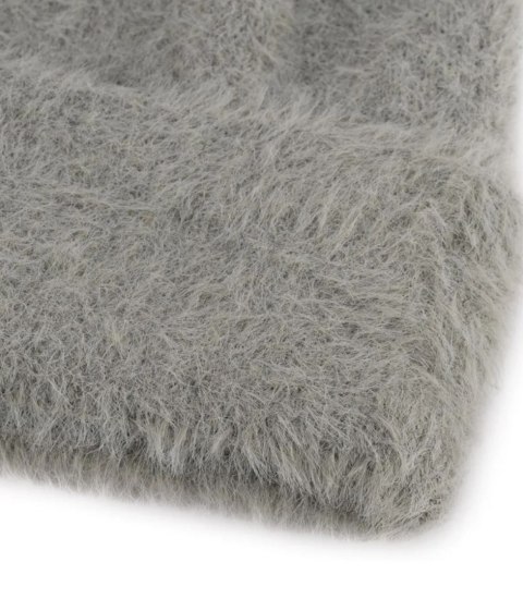 Ciepła puszysta czapka damska z pomponem jesienna zimowa (Szary)