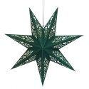 DUŻA GWIAZDA PAPIEROWA ŚWIĄTECZNA AŻUROWA welurowa zielona 45 cm WITRAŻ 3D WG10