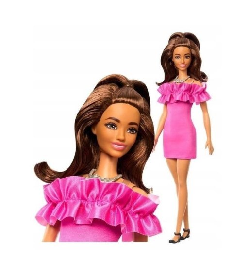 Barbie Fashionistas. Lalka Różowa sukienka HRH15 Barbie Fashionistas. Lalka Różowa sukienka HRH15